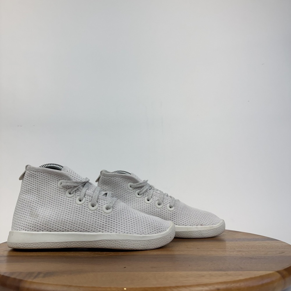 New Womens Allbirds Tree Topper White Knit High Top Sneakers Shoes Size 5 M NWOB